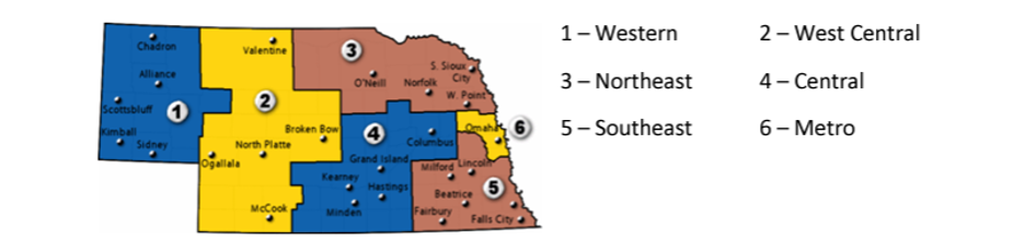 Nebraska school district map